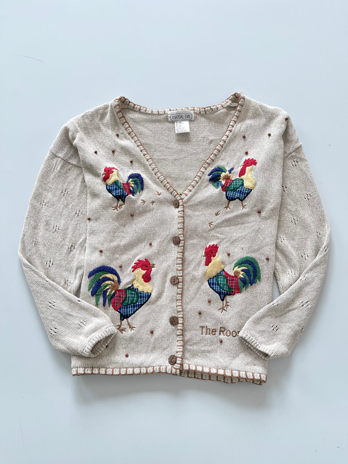Mandal Bay Embroidered Cardigan Sweater-Bust 48