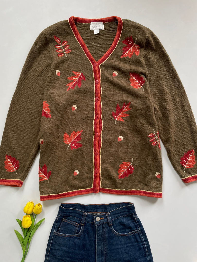 Christopher & Banks Vintage Embroidered Sweater-Bust 52