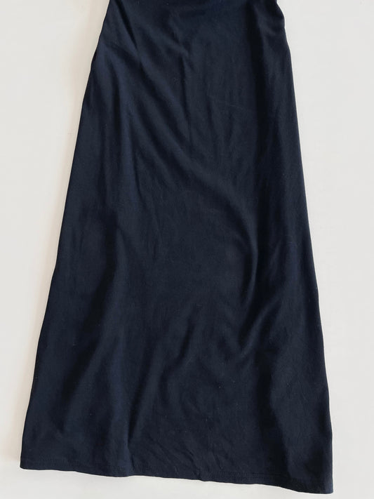 Solid Black Ruched Dress-Bust 32 to 34