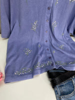 Load image into Gallery viewer, Teddi Embroidered Floral Soft Cardigan - Bust 50 to 54
