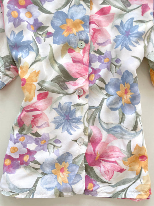 Floral Pastel Vintage Shirt-Bust 44