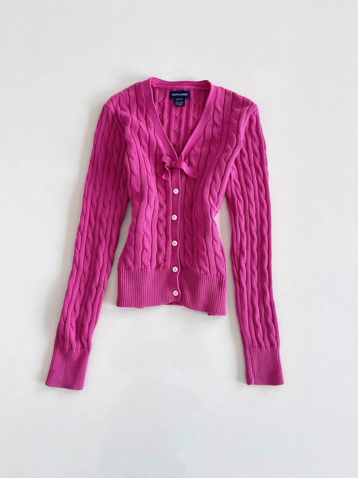 Ralph Lauren 100% Cotton Vintage Cardigan-Bust 34 to 36