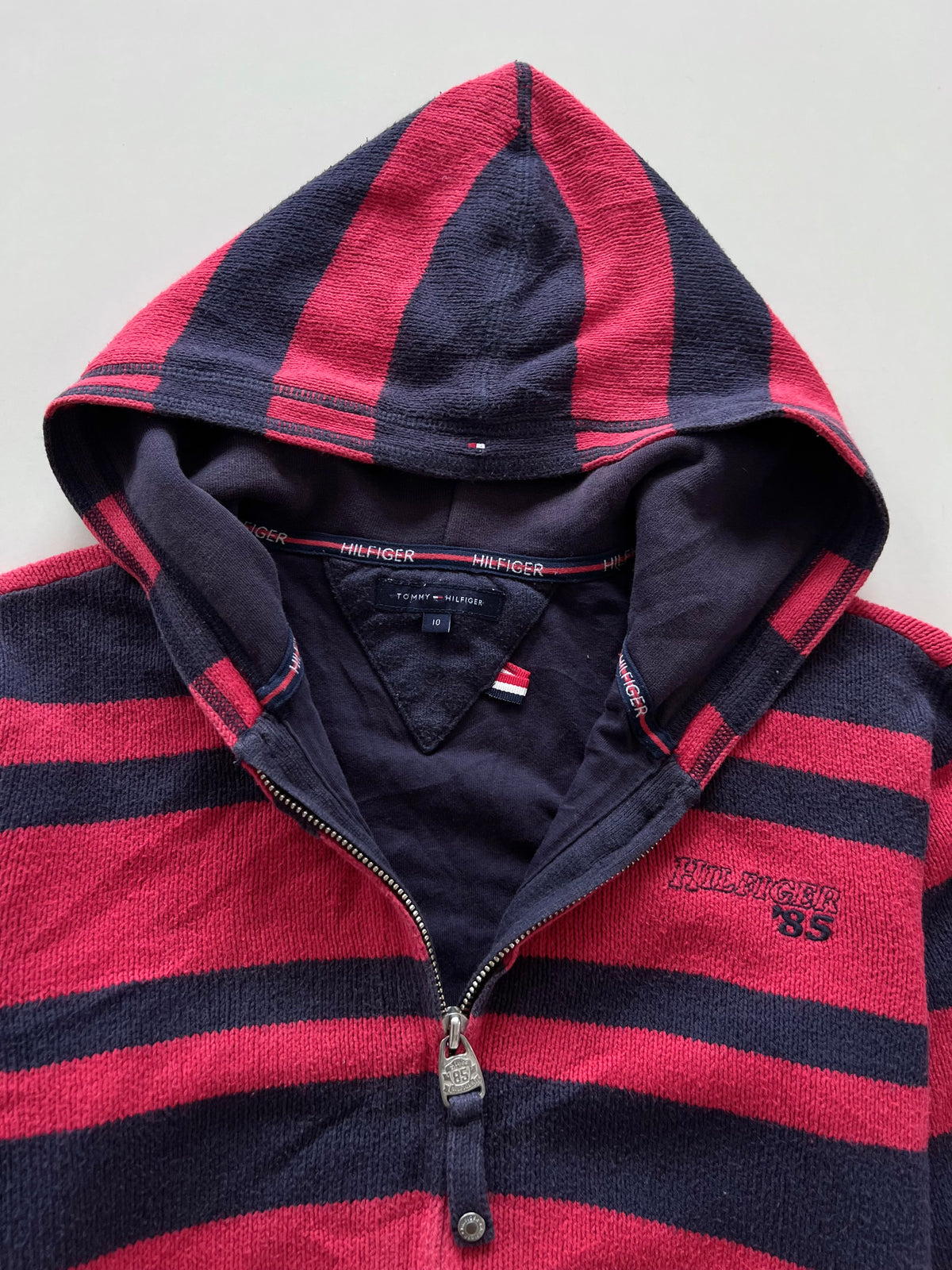 Tommy Hilfiger 60%Cotton Vintage Hooded Sweater-Bust 38