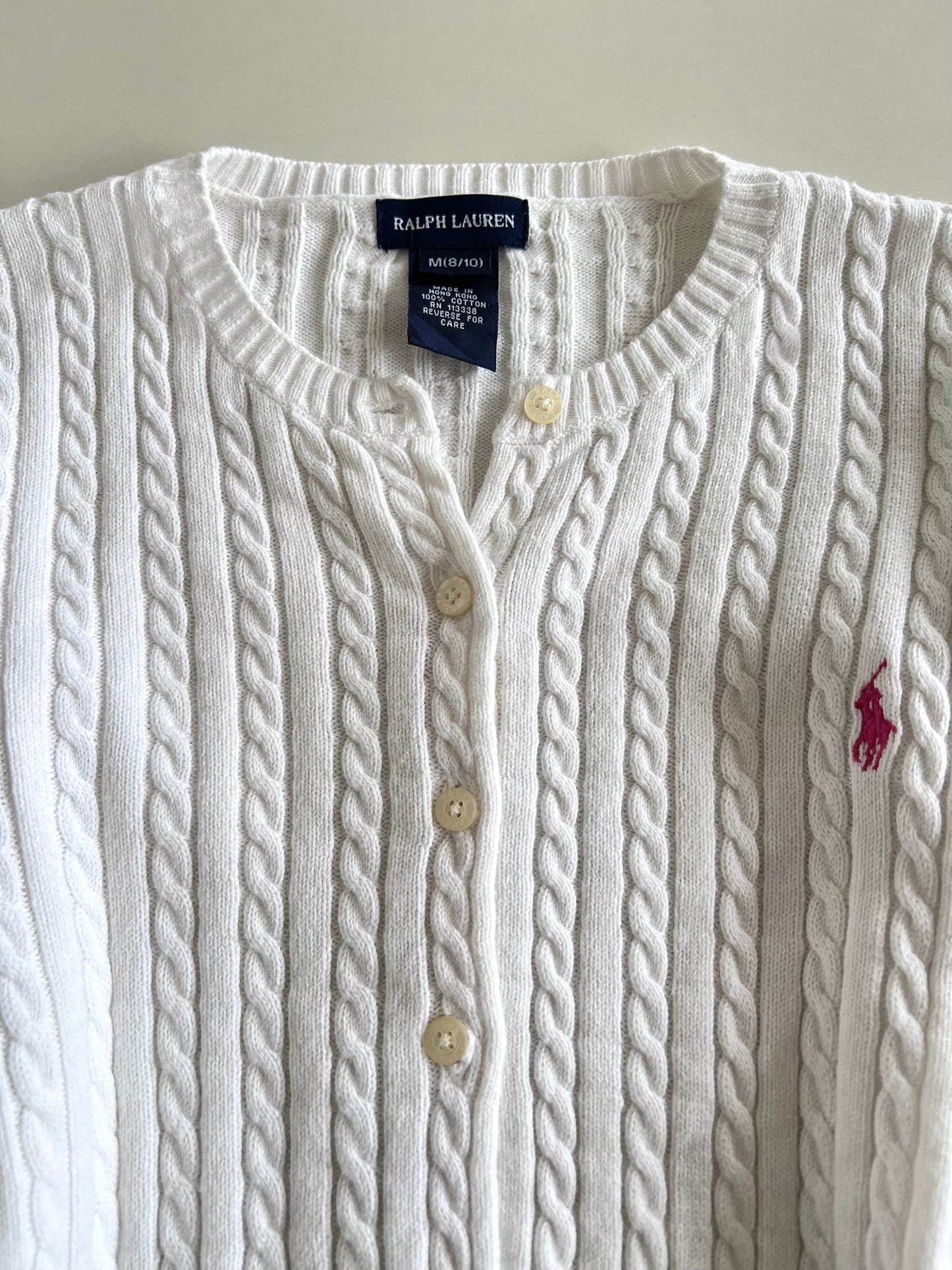 Ralph Lauren 100%Cotton Vintage Cardigan-Bust 32