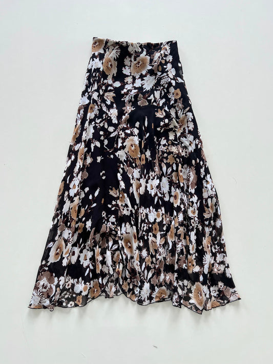 Vintage Dark Garden Skirt-Waist 26 to 28