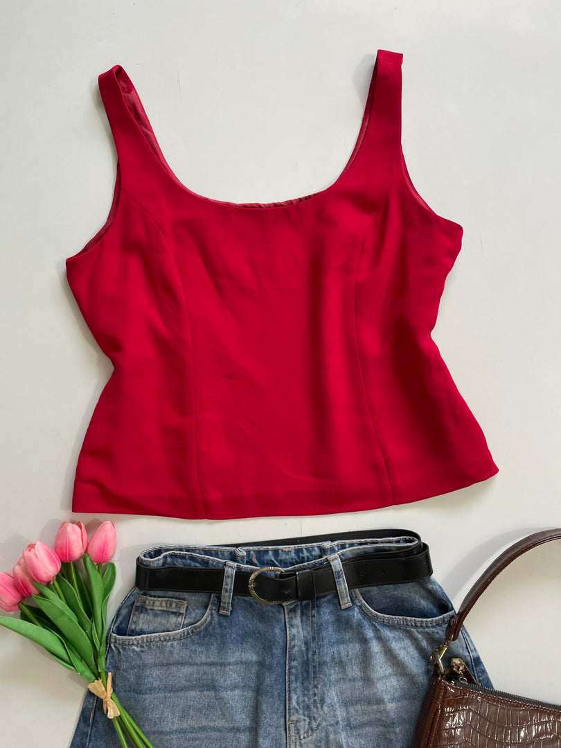 Cherry Red Top-Bust 40