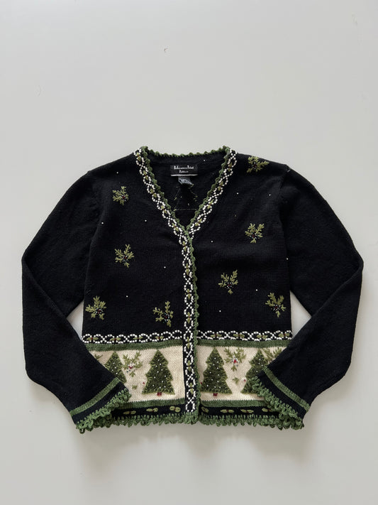 Reference Point Hand Embroidered Christmas Sweater-Bust 42