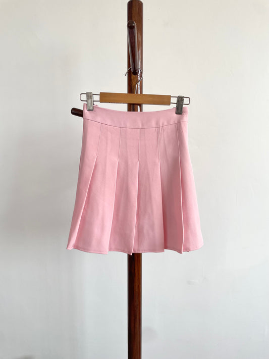 Bubblegum Pink Pleated Skirt-Waist 30
