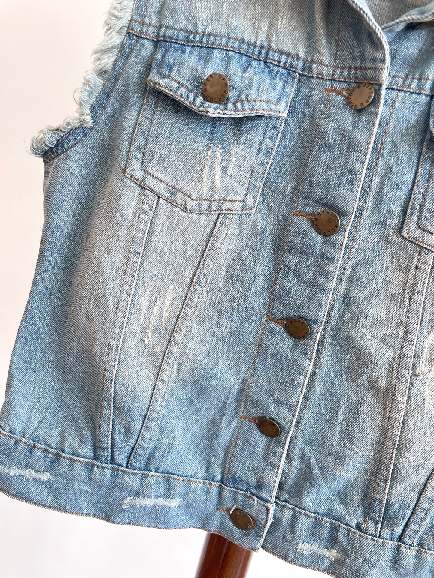 Denim Vest-Chest 32