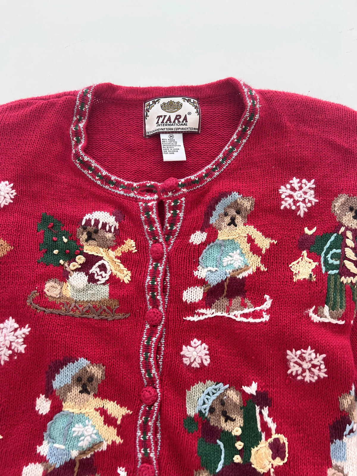 Tiara International Embroidered Christmas Sweater-Bust 48