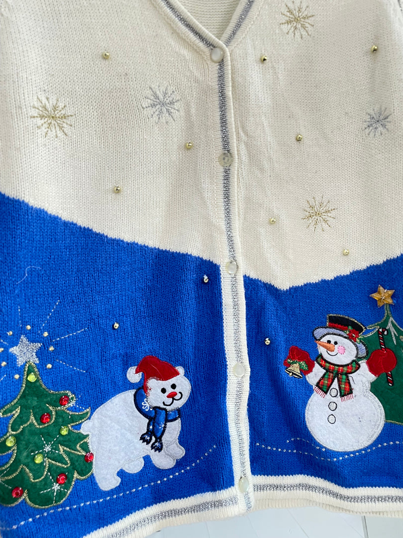 Christmas Sweater Vest-Bust 40