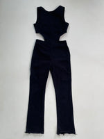Load image into Gallery viewer, Cutout Jeans Jumpsuit-Bust 28 to 30