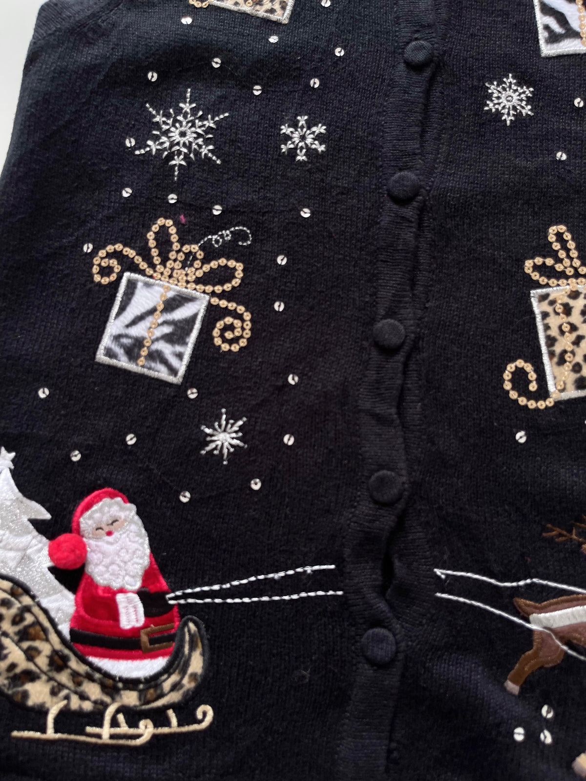 Christopher&Banks Embroidered Christmas Vest Sweater-Bust 40