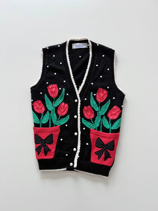 Belle Pointe Embroidered Sweater-Bust 40