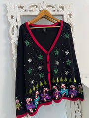 Reference Point  Embroidered Christmas Sweater-Bust 48