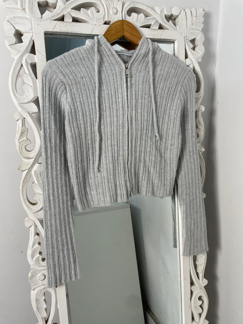 Thick Hooded Zipper Sweater-Bust 30 to 34