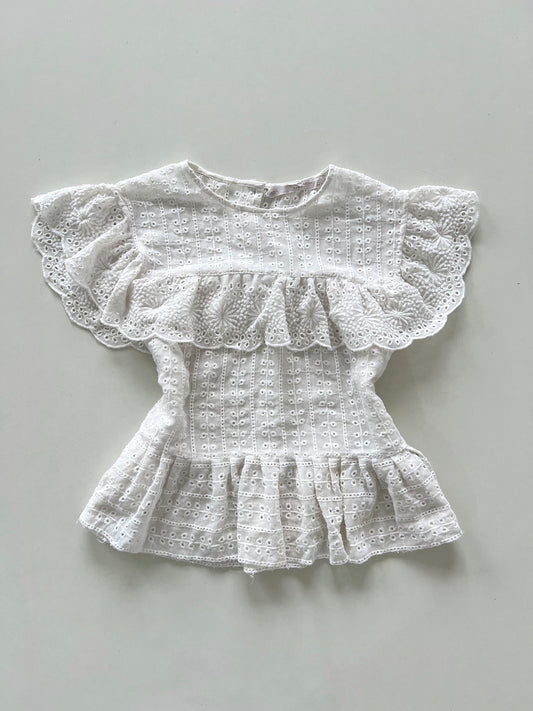 Zara Eyelet Top-Bust 38