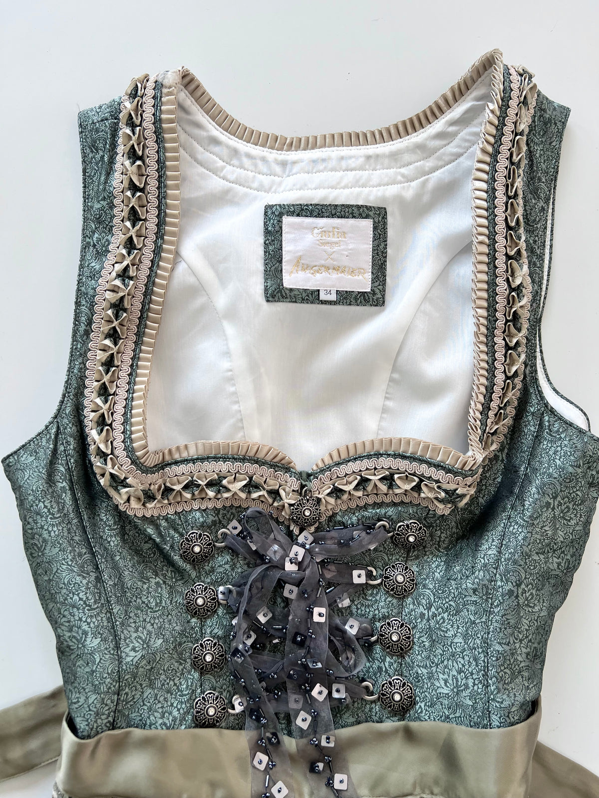 Giulia Seigel Vintage Jaquard Dress-Bust 34