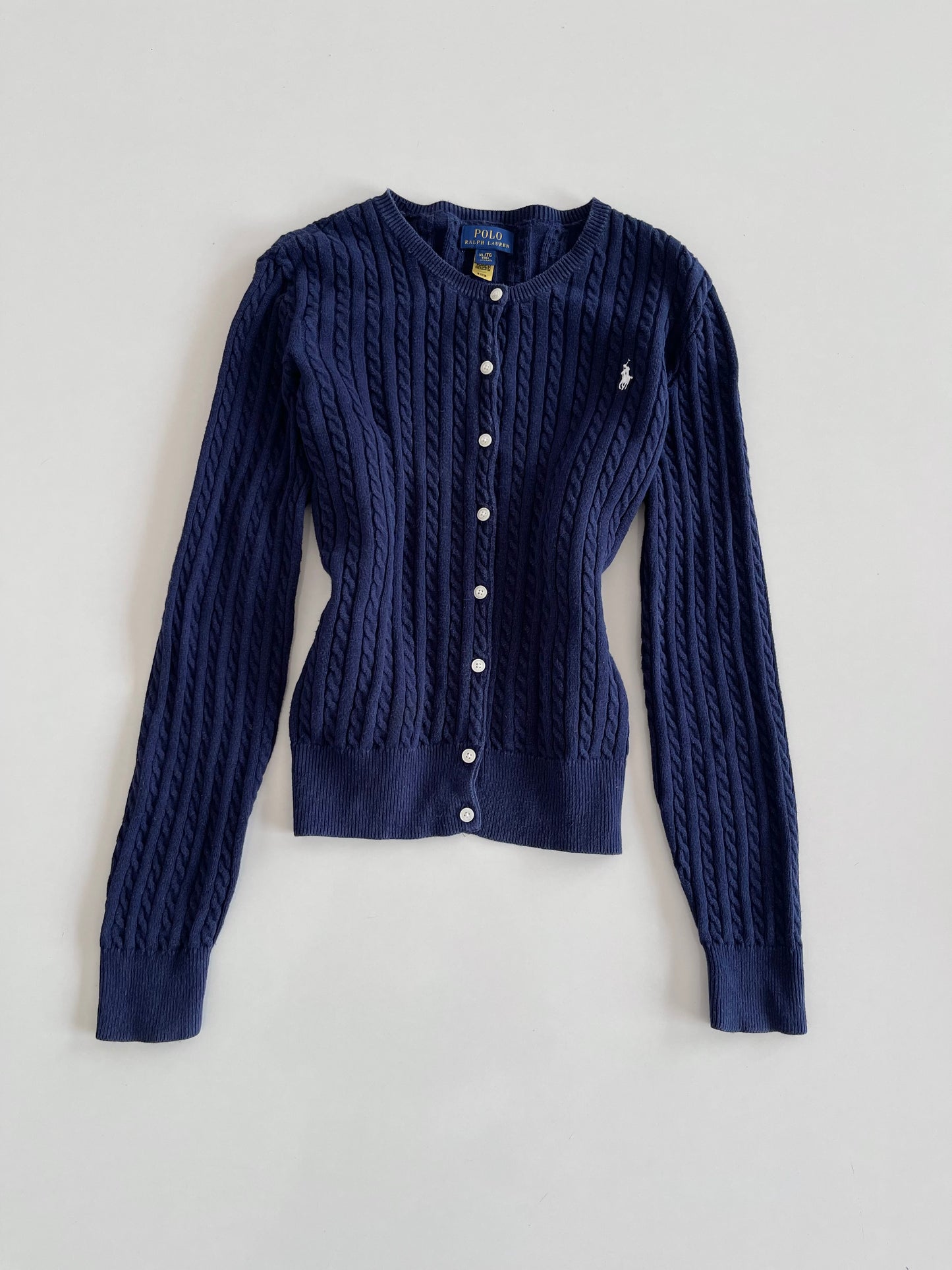 Ralph Lauren 100% Cotton Vintage Cardigan-Bust 38