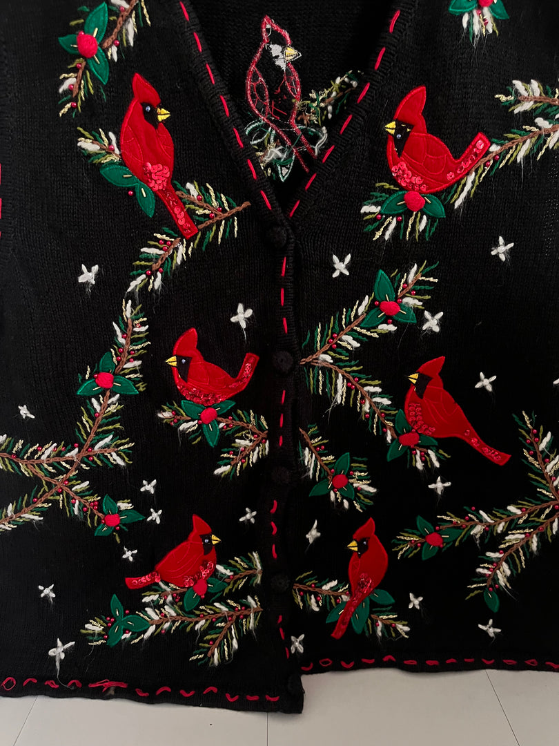 Bobbie Brooks Embroidered Sweater Vest-Bust 42