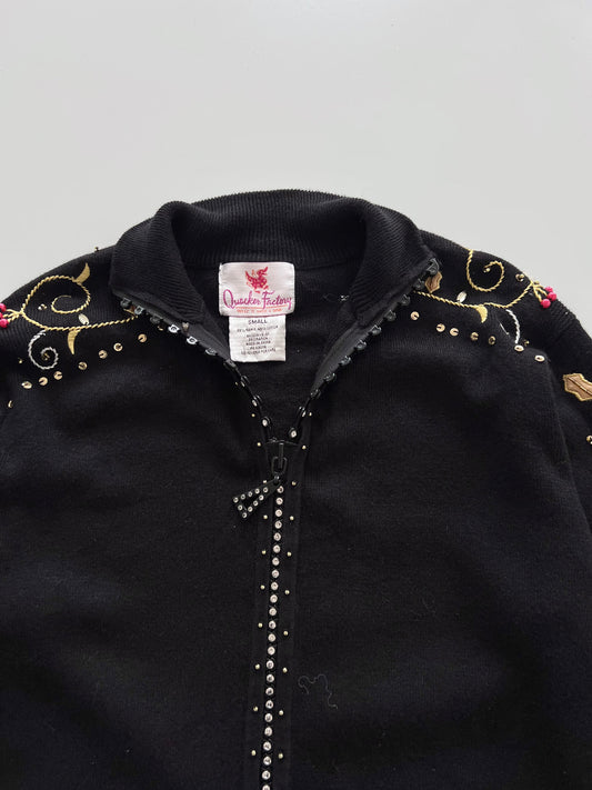 Quacker Factory Embroidered Zipper-Bust 44