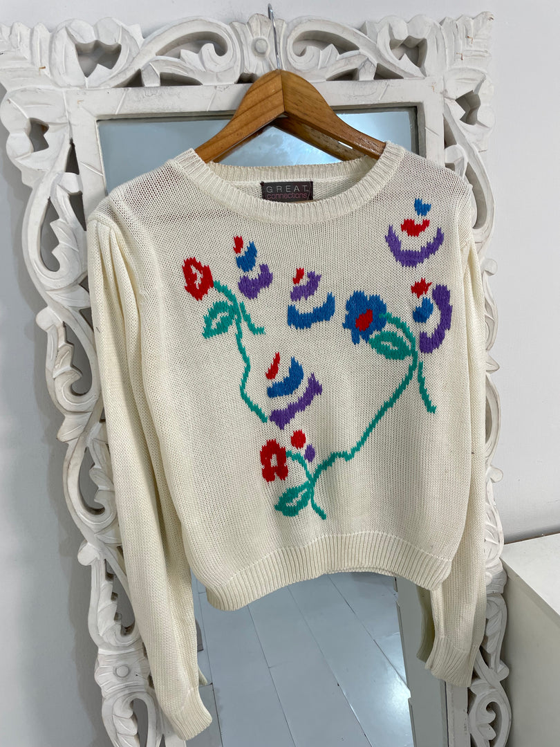 Embroidered Sweater-Bust 44