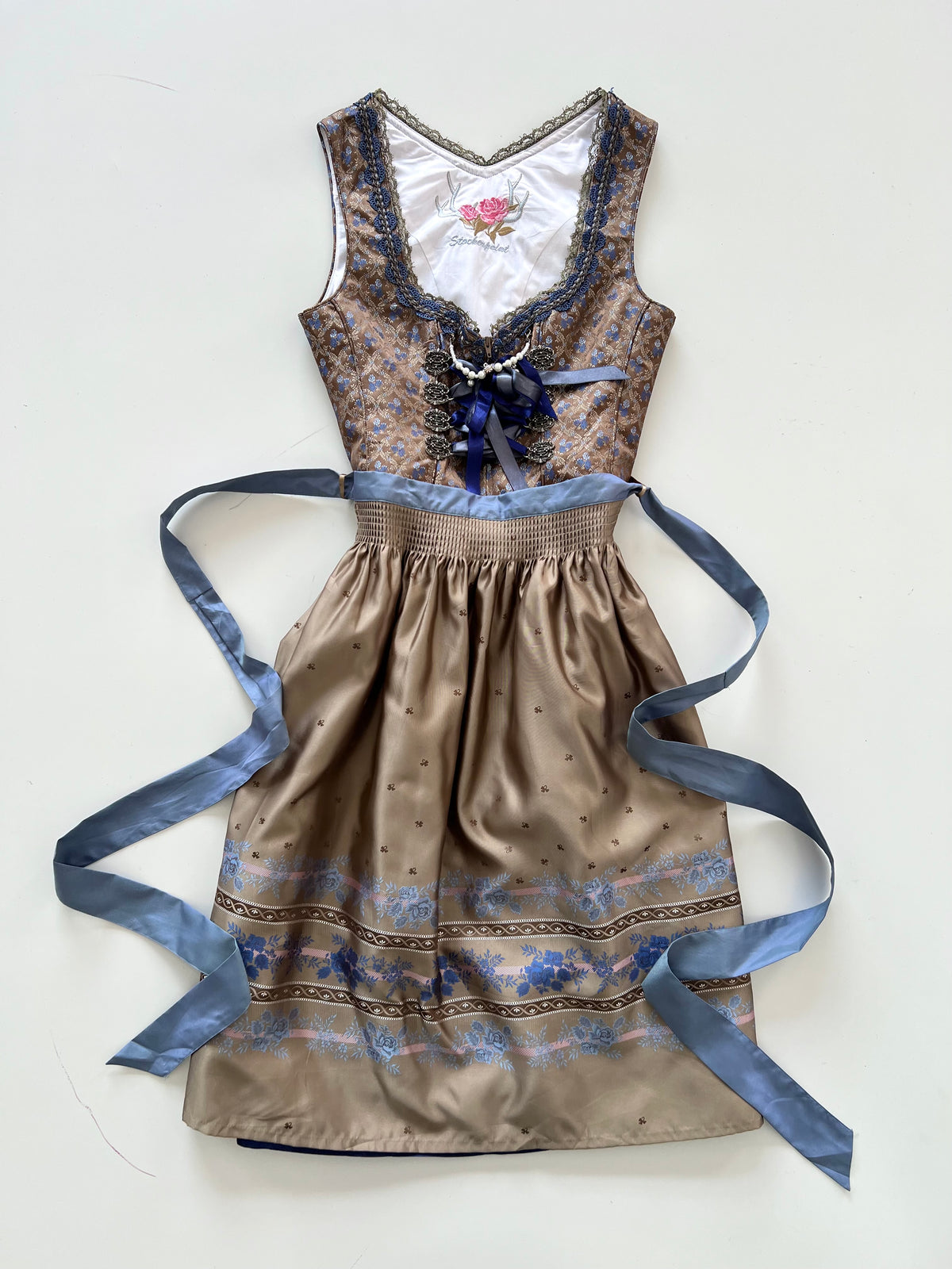 Stocker Point Vintage Jaquard Dress-Bust 34