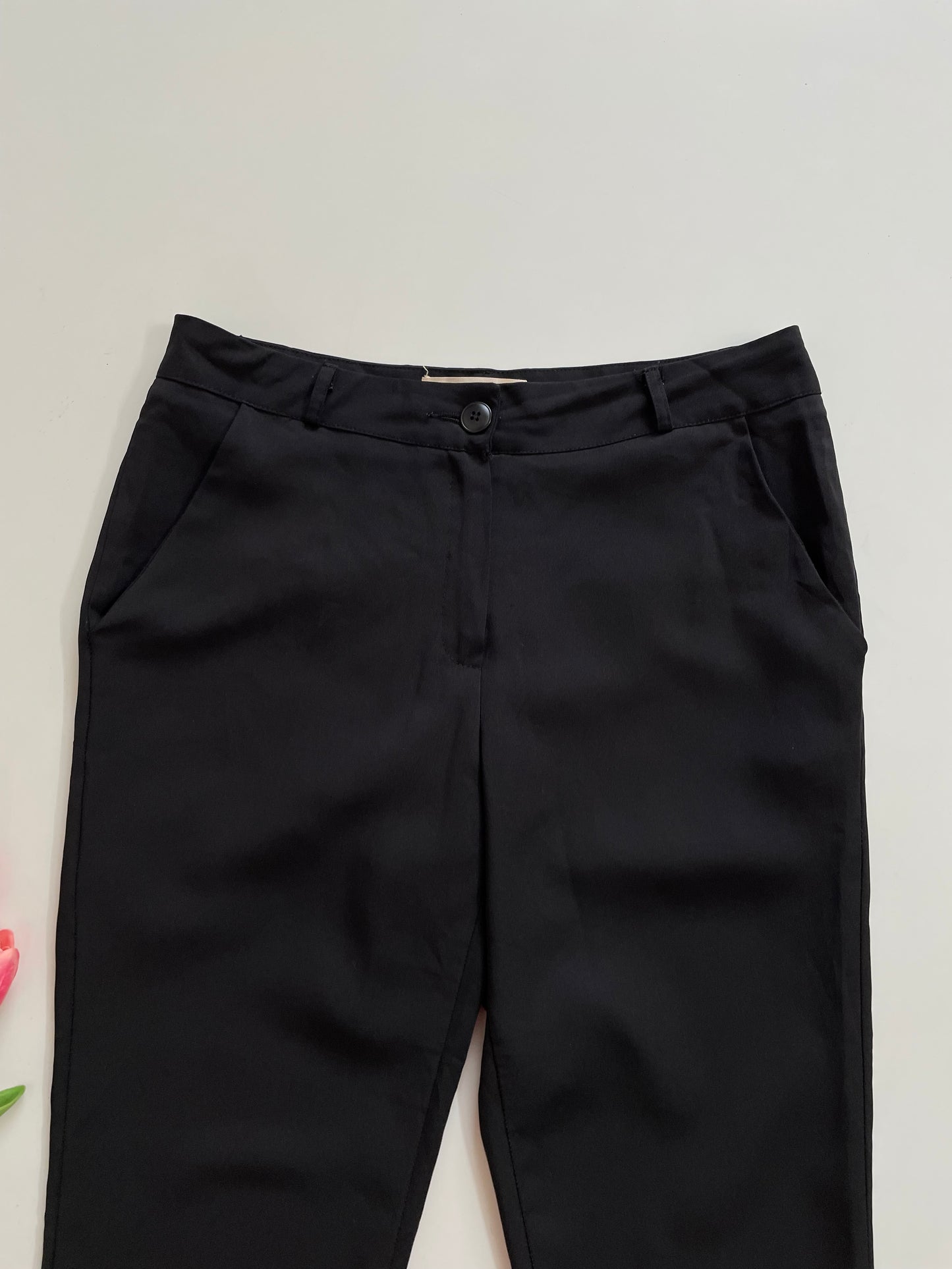 SOLID BLACK PANTS - WAIST 28