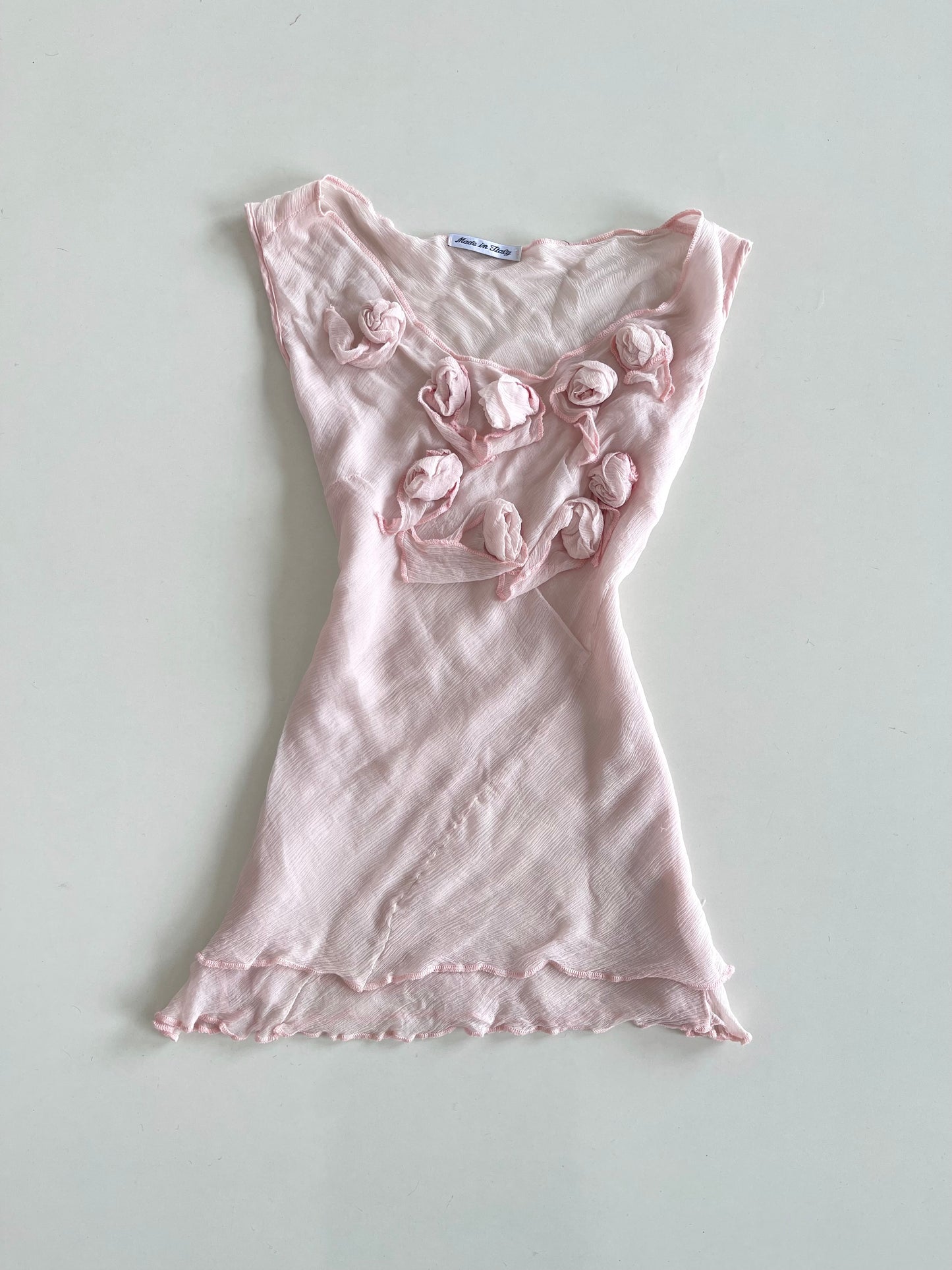 100% Silk Sheer Vintage Top-Bust 36 to 38