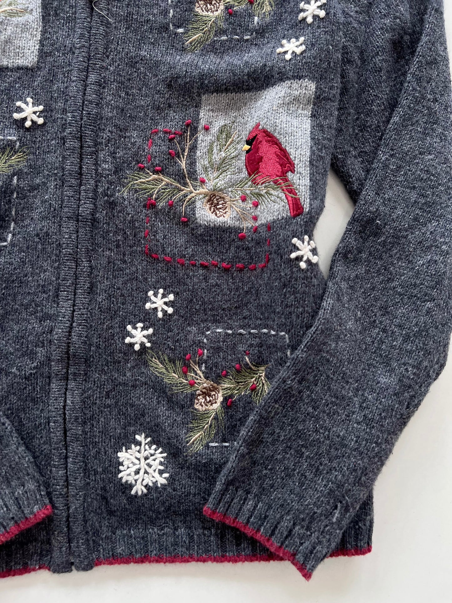 Croft & Barrow Vintage Embroidered Zipper-Bust 42