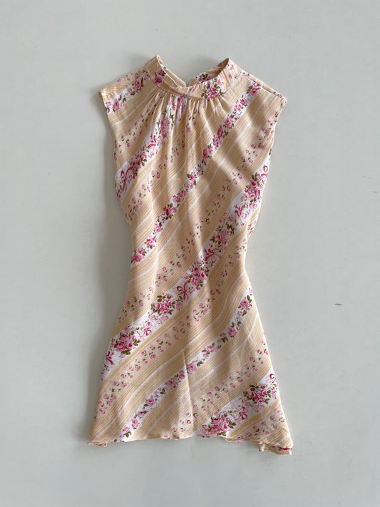 Vintage Peach Dress-Bust 44 to 46