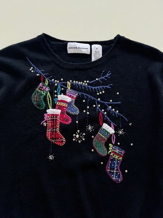 Alfred Dunner Christmas Sweater-Bust 50