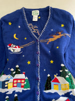 Load image into Gallery viewer, The Quacker Factory Embroidered Christmas Sweater-Bust 50
