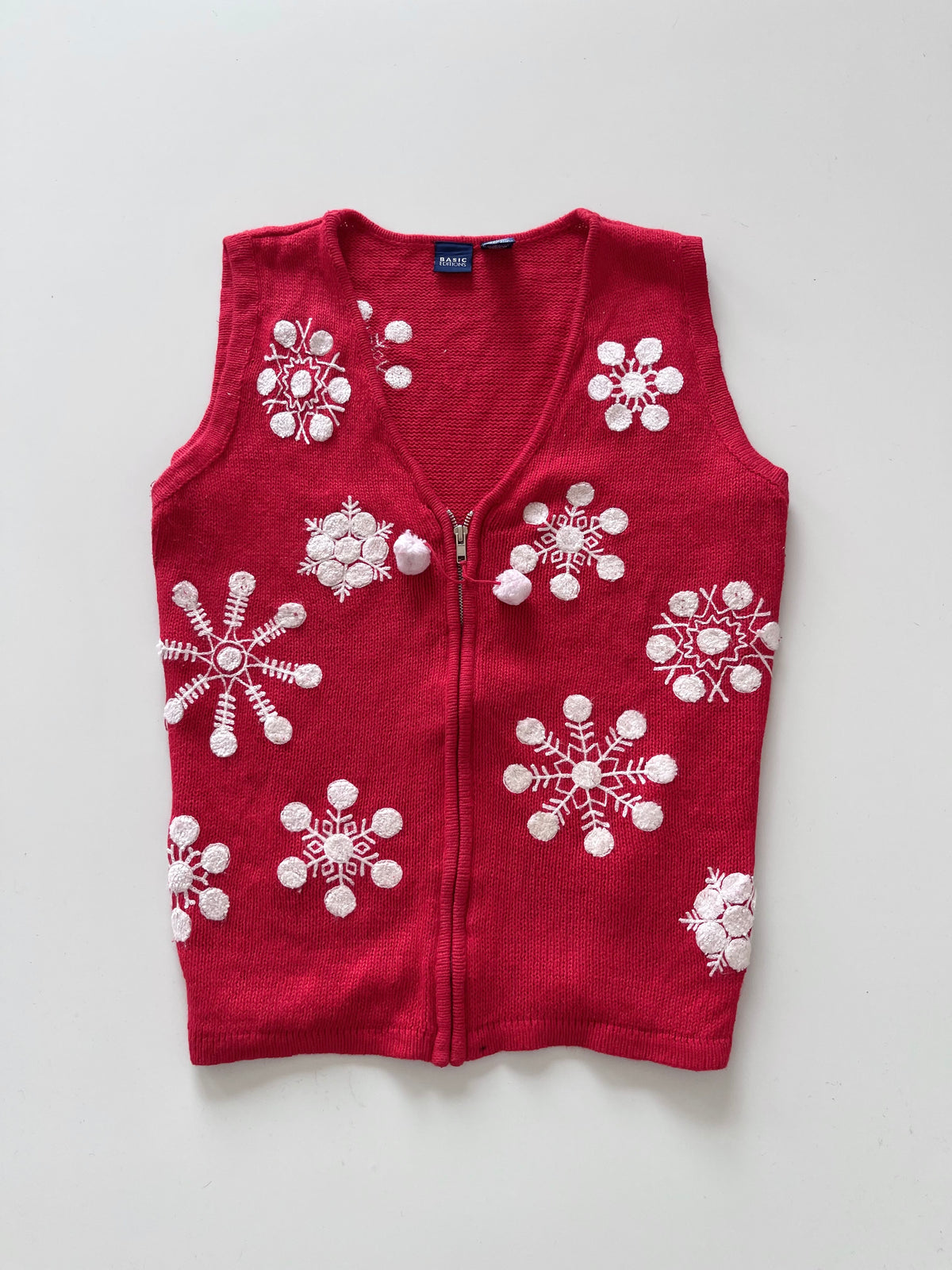 Basic Editions Christmas Embroidered Sweater-Bust 48