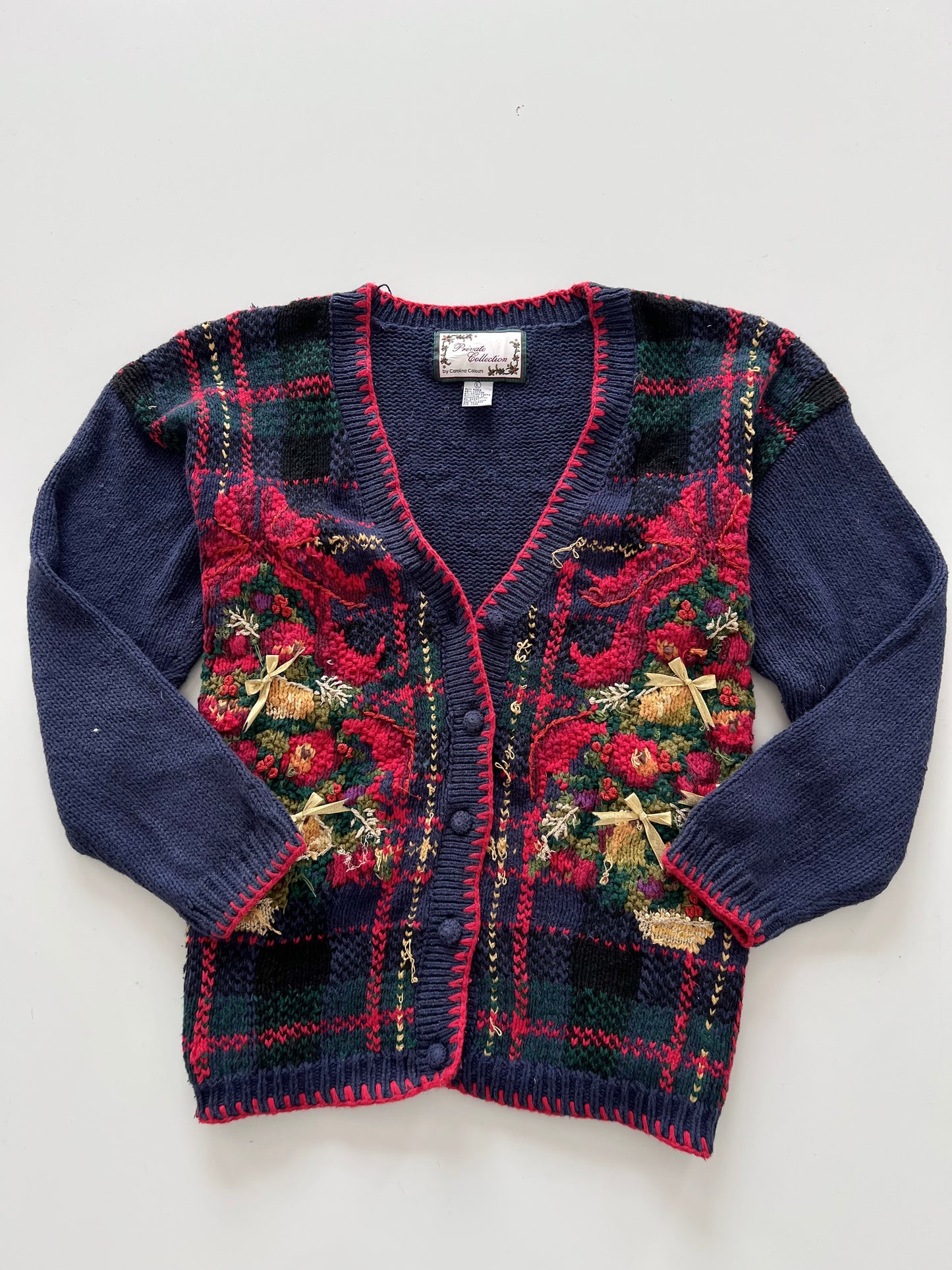 Private Collection Hand Embroidered Christmas Sweater-Bust 48
