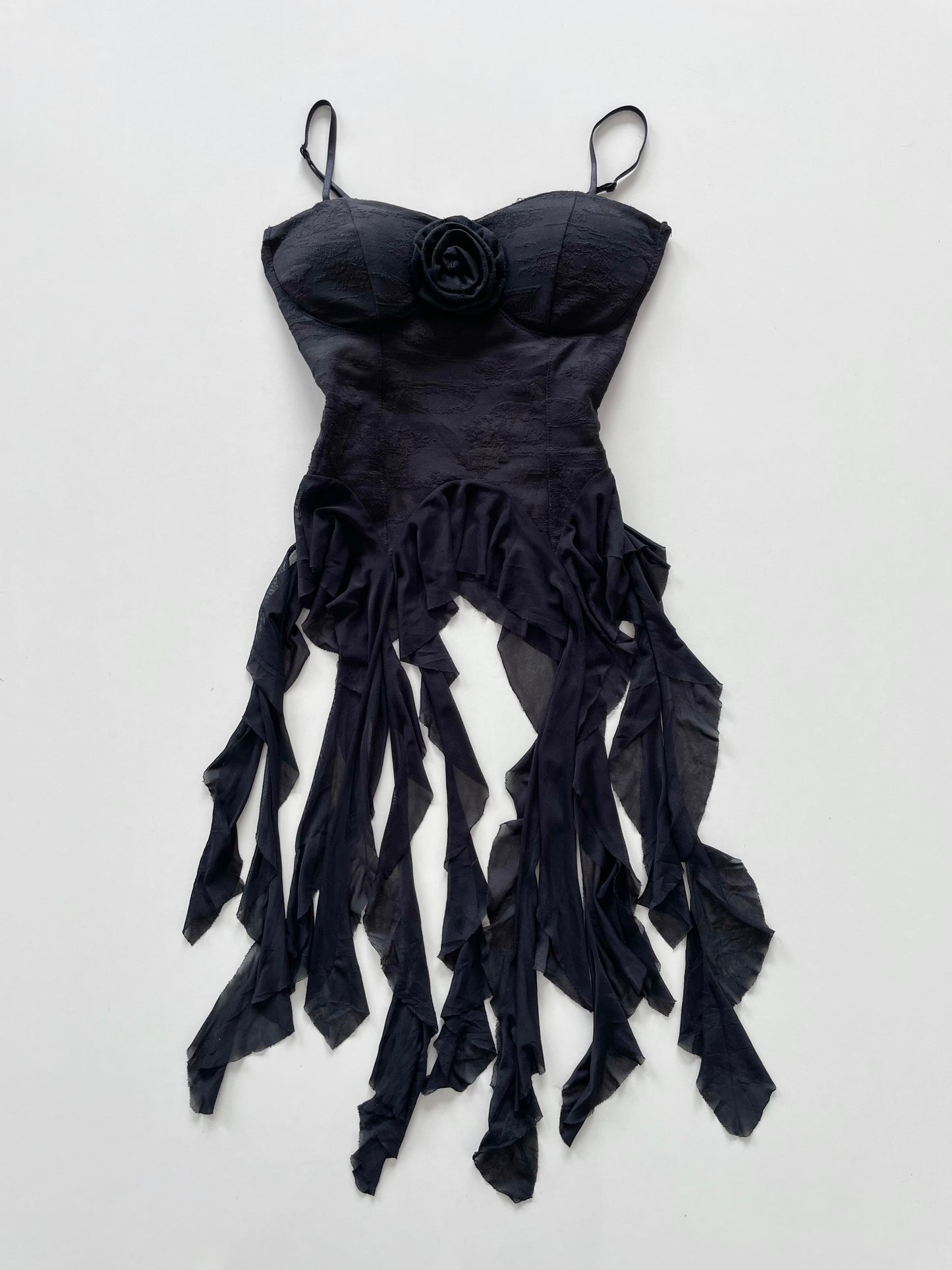 Ruffle Black Top-Bust 32 to 34