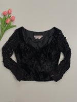 Load image into Gallery viewer, CATHY HARDWICK CHENILLE SEQUINS TOP - BUST 34
