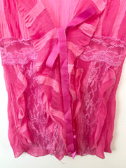 Vintage Ruffle Top-Bust 32 to 34