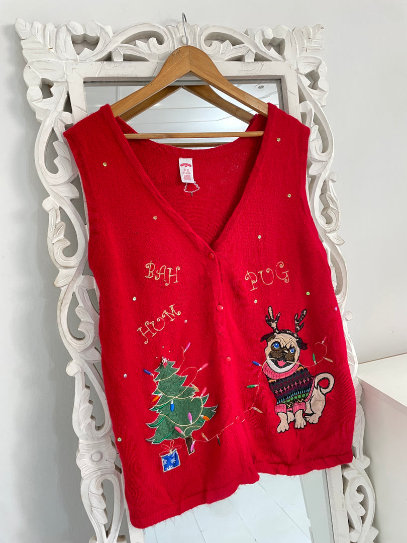 Christmas Sweater Vest-Bust 48
