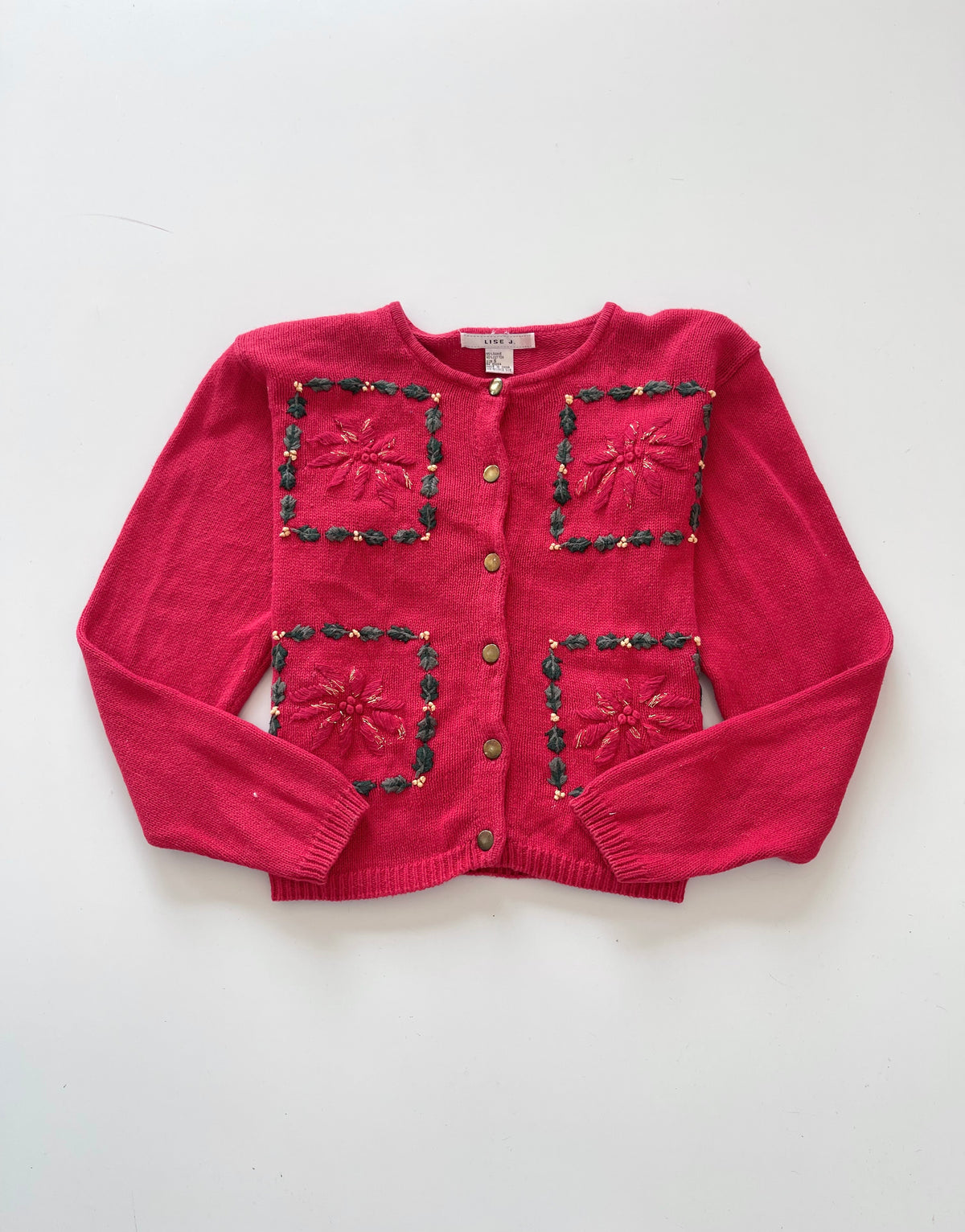 Lise Embroidered Cardigan Sweater-Bust 38