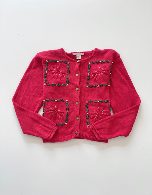 Lise Embroidered Cardigan Sweater-Bust 38