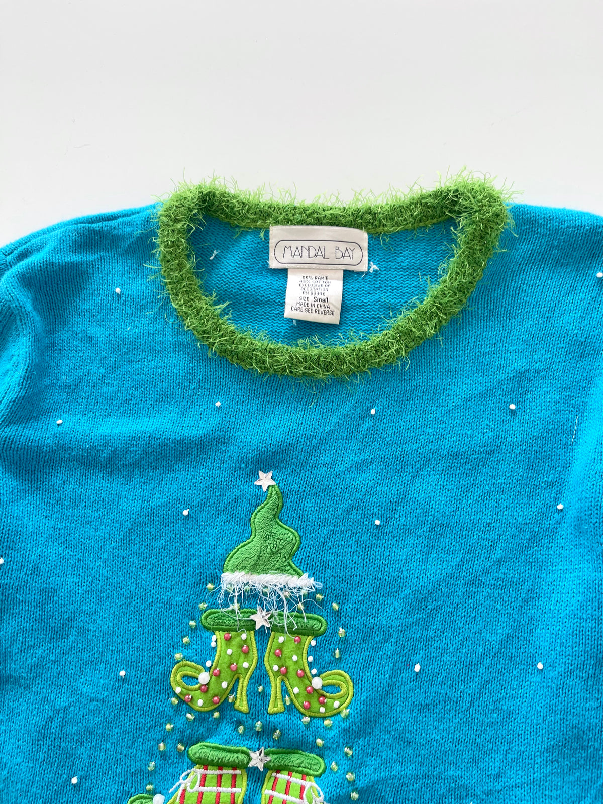 Mandal Bay Embroidered Christmas Sweater-Bust 42