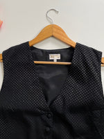 Load image into Gallery viewer, BLACK SHIMMER DOTS WAISTCOAT - BUST 40
