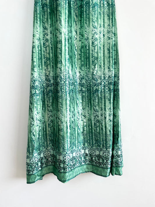 Green Satin Skirt-Waist 32 to 38