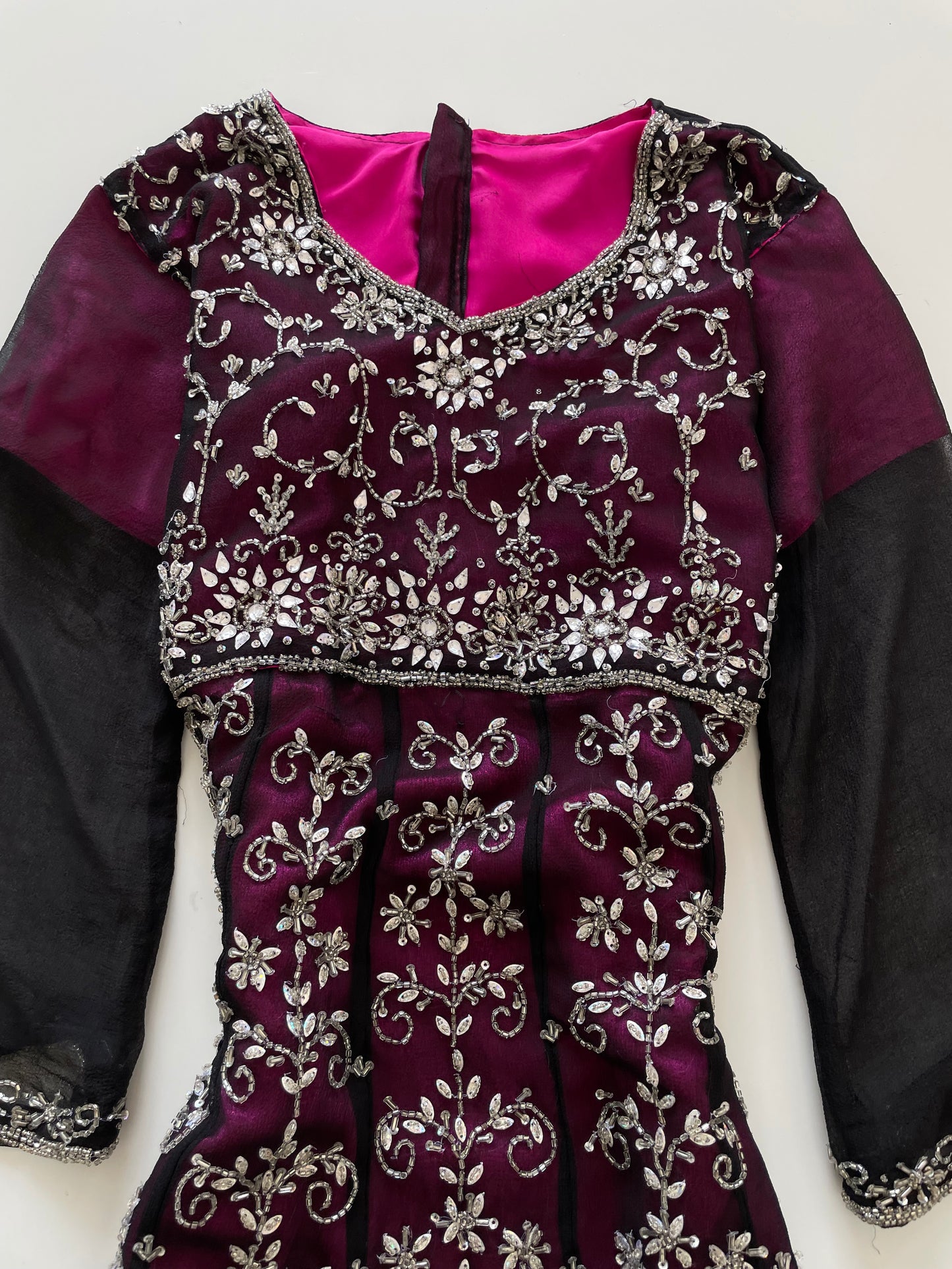 Heavily Embroidered Dress-Bust 40