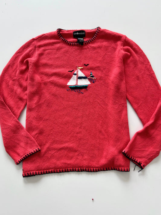 Sag Harbor Embroidered Sweater-Bust 52