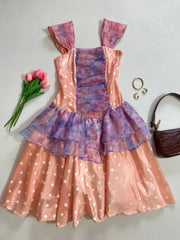 Satin Organza Dress-Bust 30 to 32