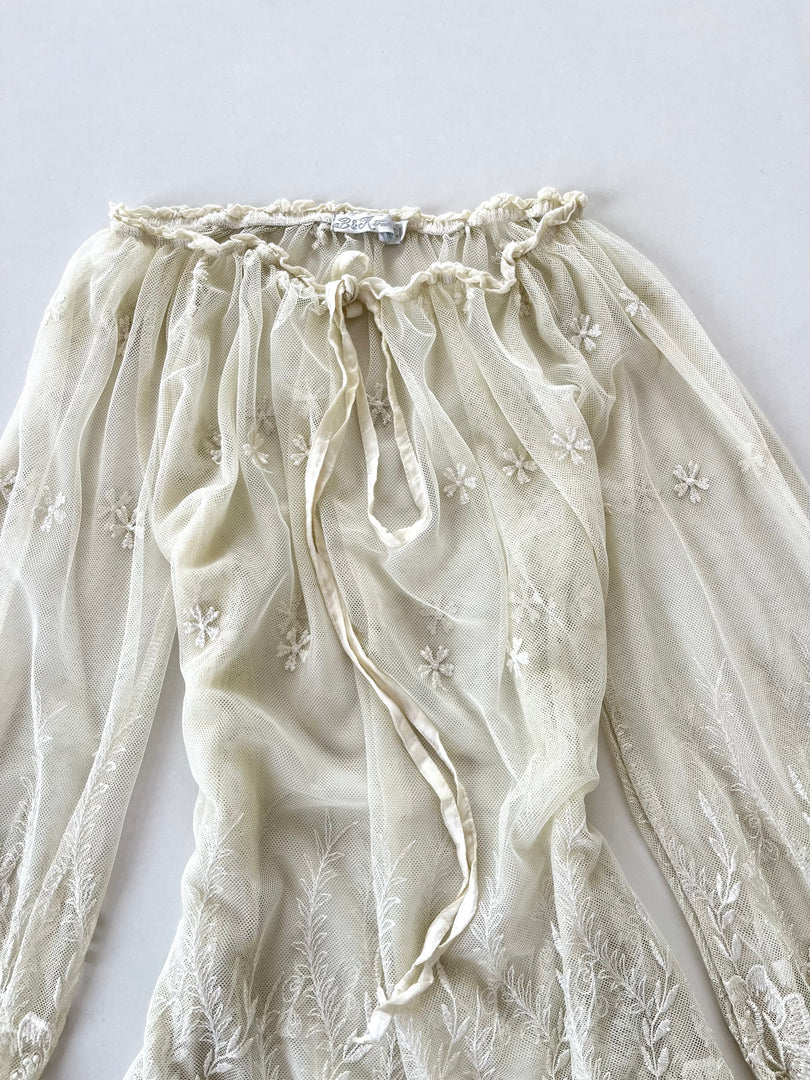 Embroidered Lace Top-Bust 38 to 40