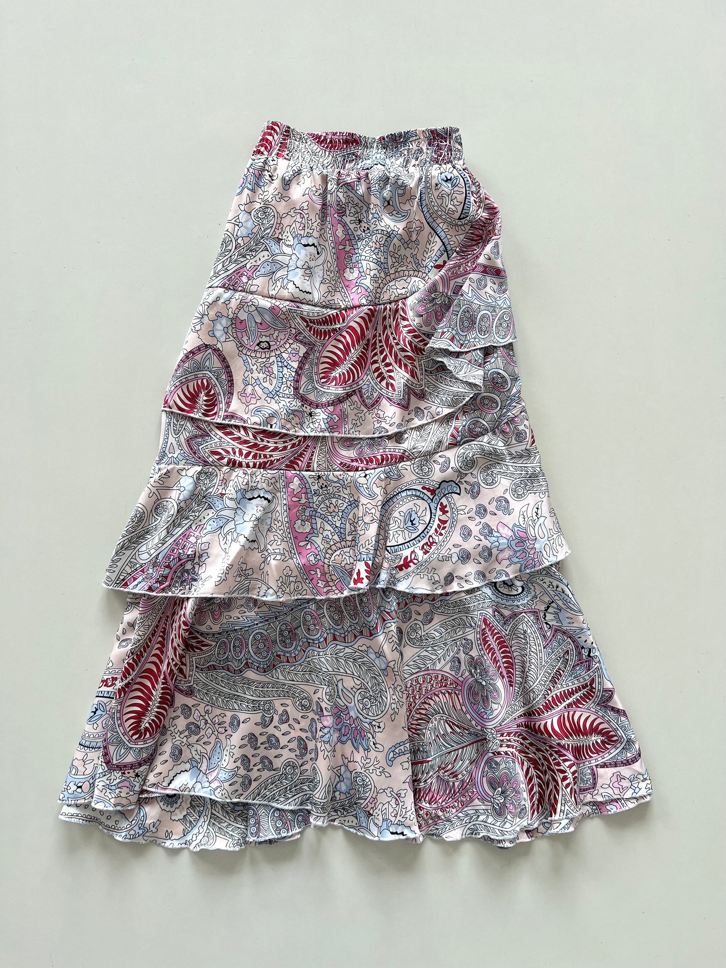 Paisley Vintage Ruffle Skirt-Waist 34 to 40