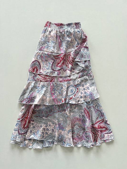 Paisley Vintage Ruffle Skirt-Waist 34 to 40